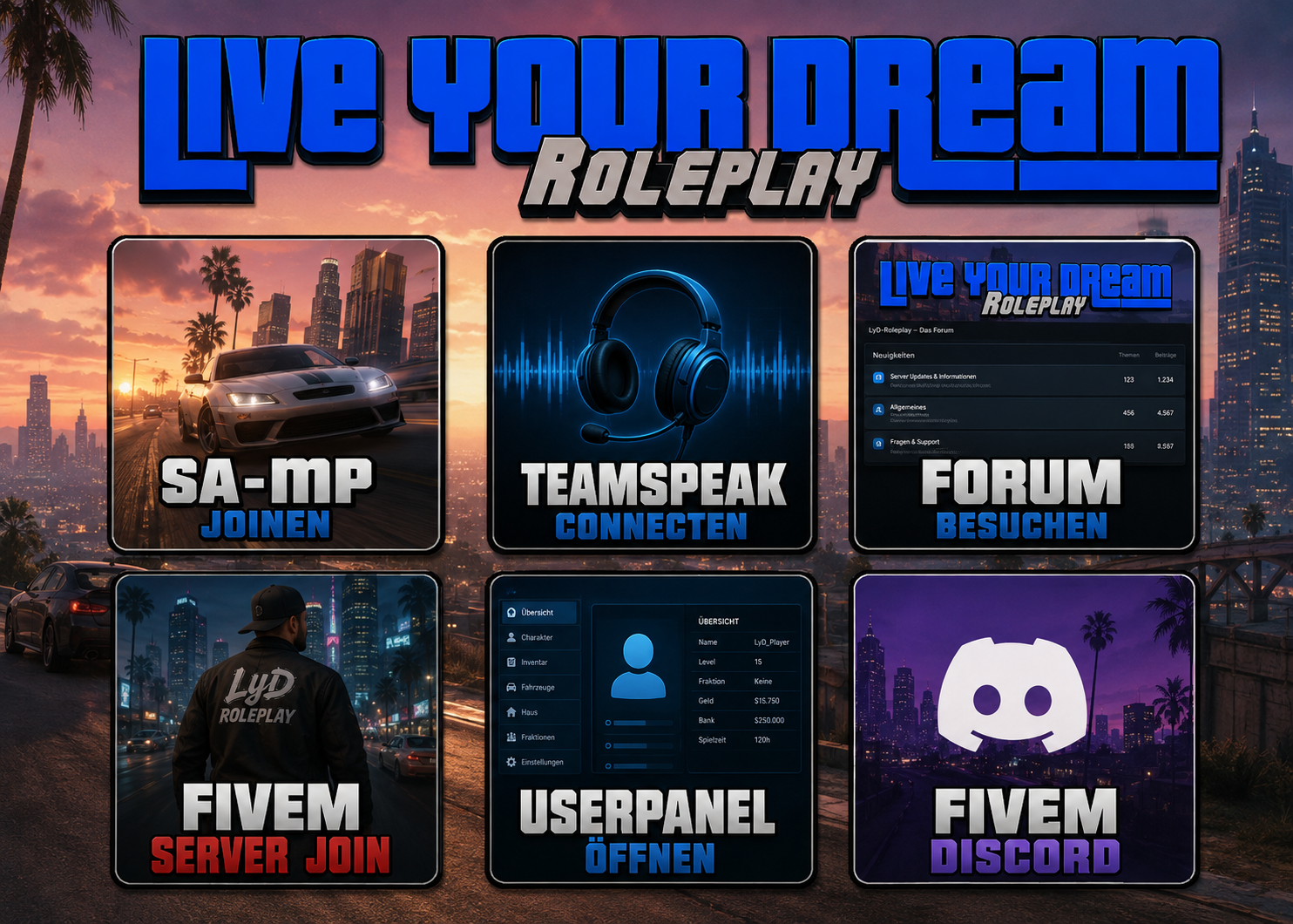 Live Your Dream Roleplay Menü